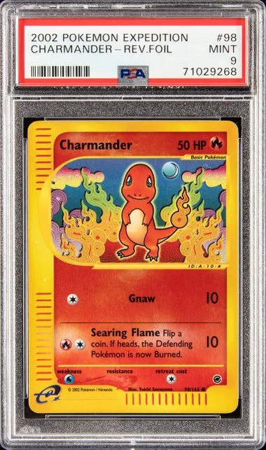 2002 Pokemon Expedition Reverse Foil Charmander #98 card image