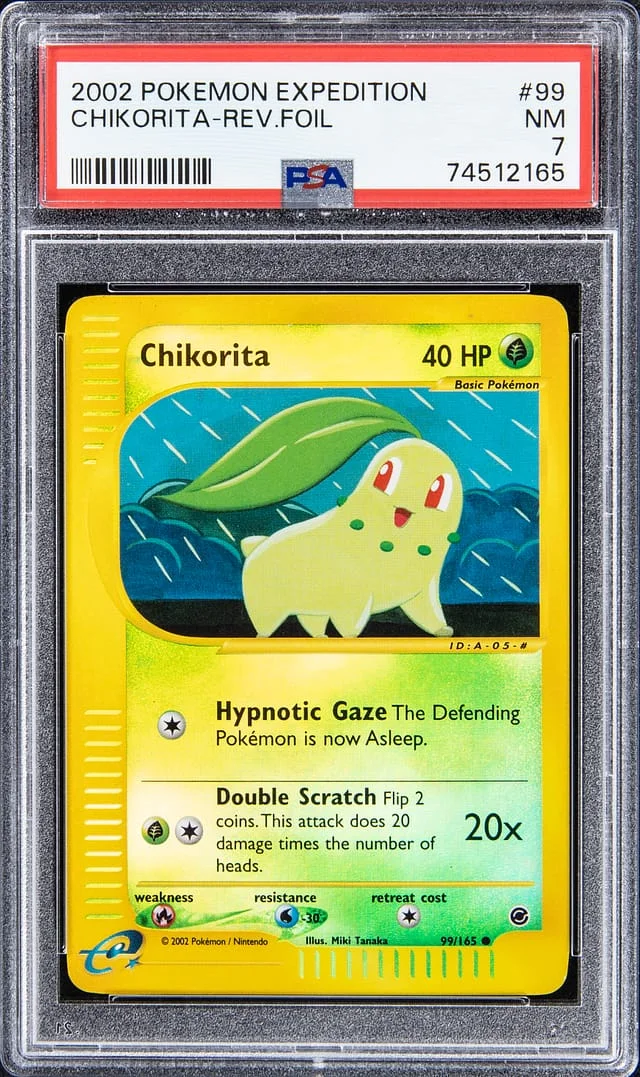2002 Pokemon Expedition Reverse Foil Chikorita #99 card image
