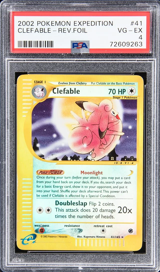 2002 Pokemon Expedition Reverse Foil Clefable #41 card image