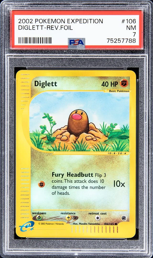 2002 Pokemon Expedition Reverse Foil Diglett #106 card image