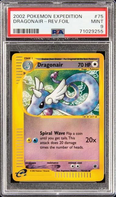 2002 Pokemon Expedition Reverse Foil Dragonair #75 card image
