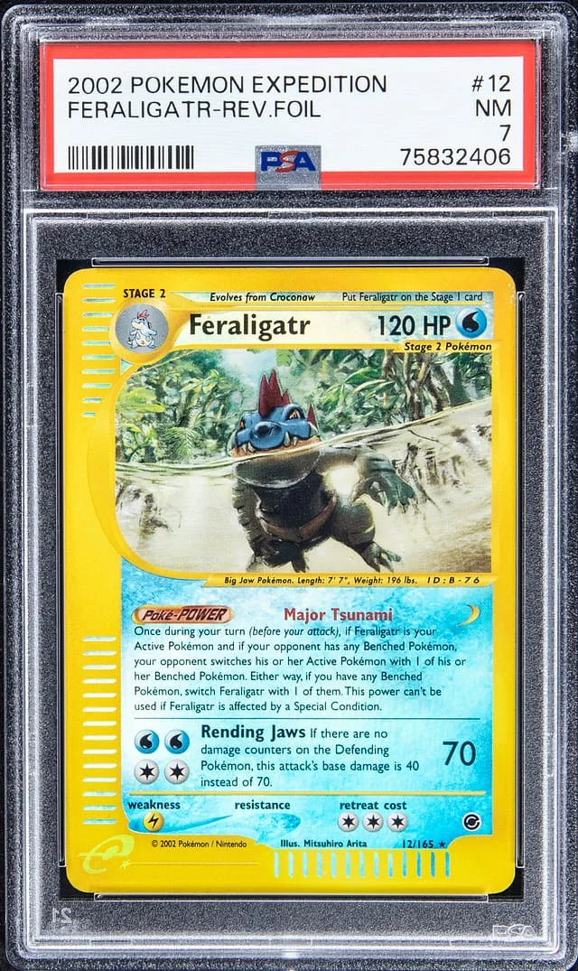 2002 Pokemon Expedition Reverse Foil Feraligatr #12 card image
