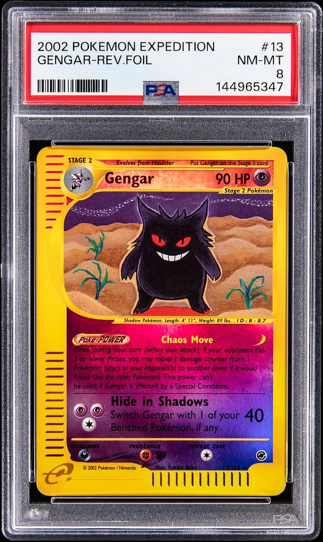 2002 Pokemon Expedition Reverse Foil Gengar #13 card image
