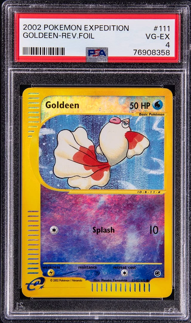 2002 Pokemon Expedition Reverse Foil Goldeen #111 card image