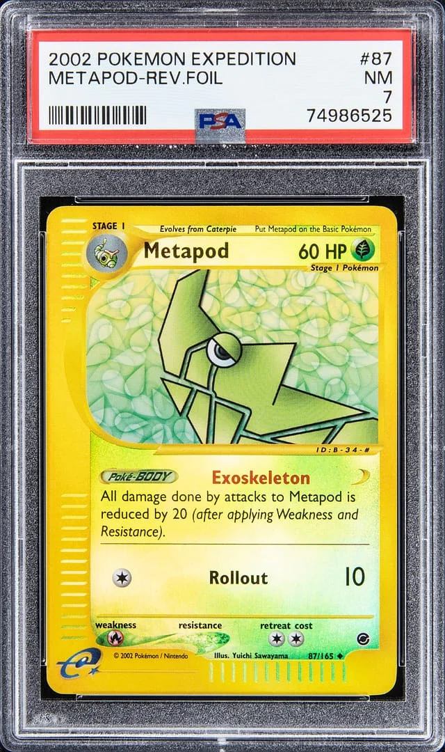 2002 Pokemon Expedition Reverse Foil Metapod #87 card image