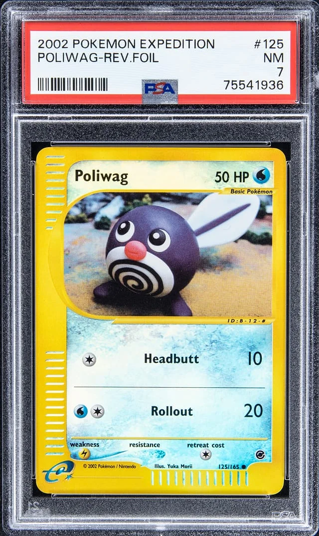 2002 Pokemon Expedition Reverse Foil Poliwag #125 card image