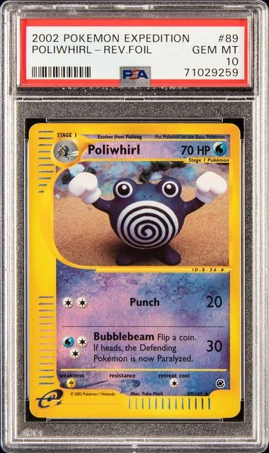 2002 Pokemon Expedition Reverse Foil Poliwhirl #89 card image