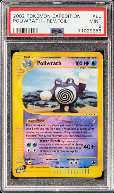 2002 Pokemon Expedition Reverse Foil Poliwrath #60 card image