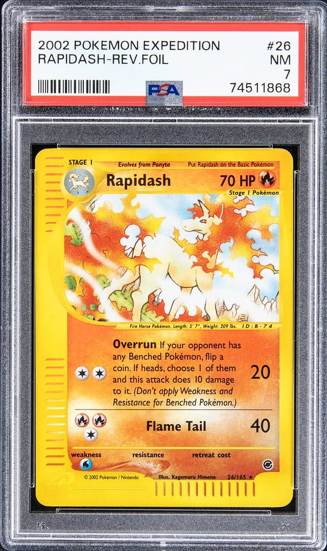 2002 Pokemon Expedition Reverse Foil Rapidash #26 card image