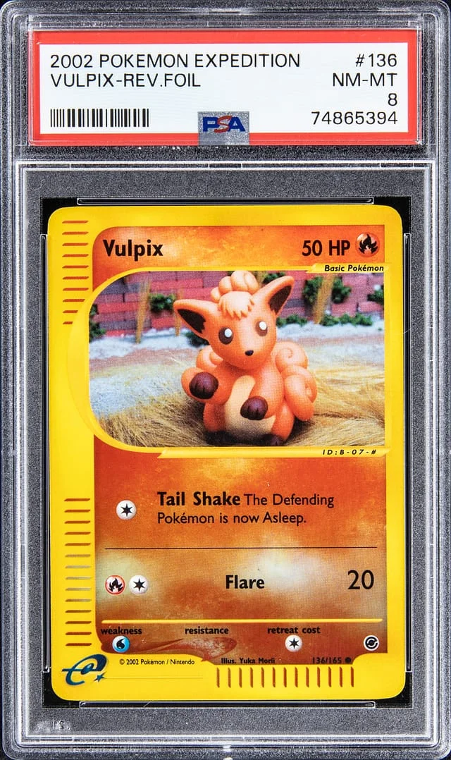 2002 Pokemon Expedition Reverse Foil Vulpix #136 card image