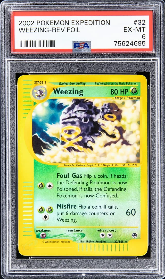 2002 Pokemon Expedition Reverse Foil Weezing #32 card image