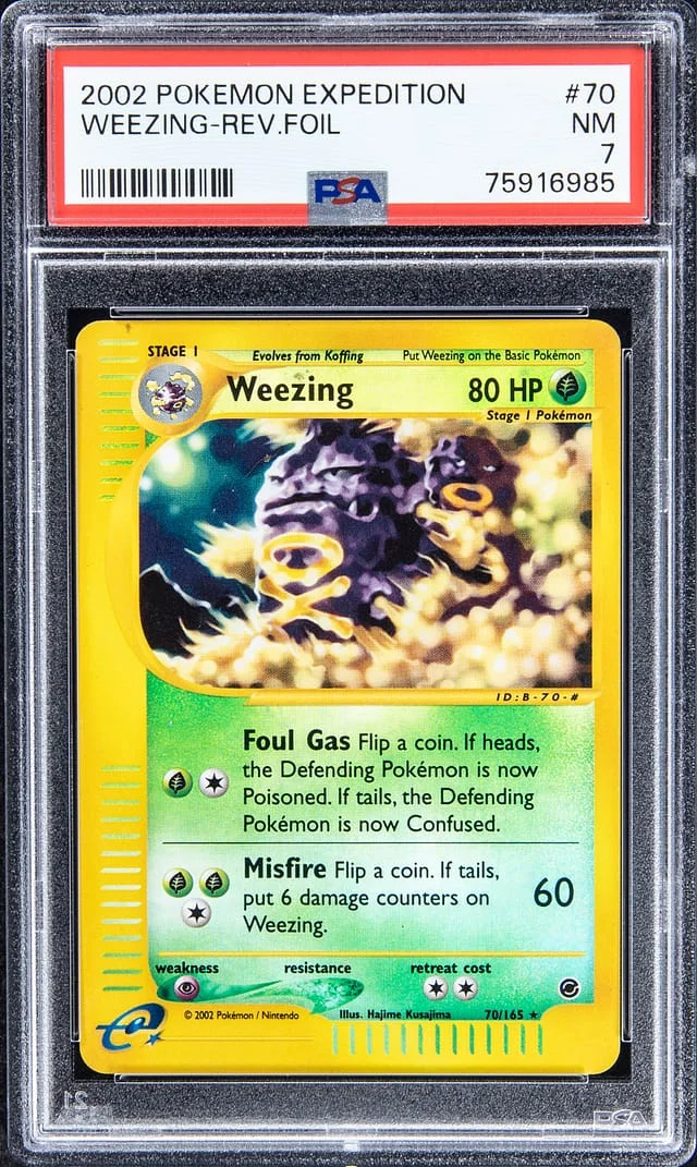 2002 Pokemon Expedition Reverse Foil Weezing #70 card image