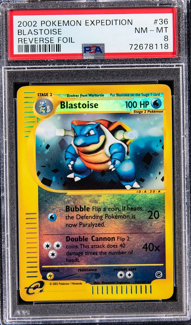 2002 Pokemon Expedition Reverse Holo Blastoise #36 card image