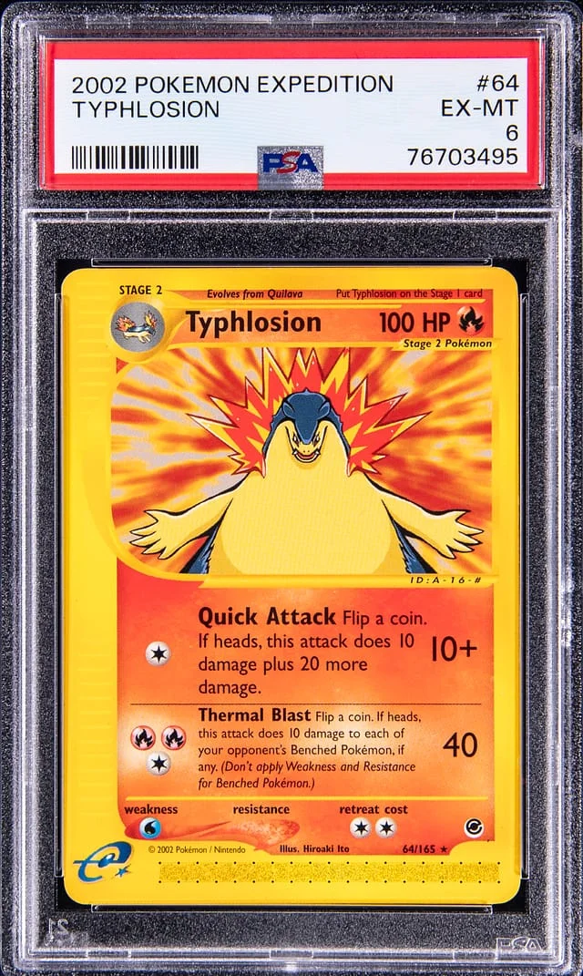 2002 Pokemon Expedition Typhlosion #64 card image