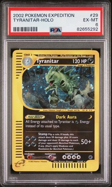 2002 Pokemon Expedition Tyranitar-Holo #29 card image