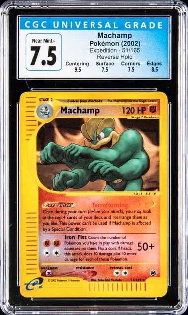 2002 Pokemon Expeditions Reverse Holo Machamp #51 card image