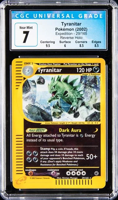 2002 Pokemon Expeditions Reverse Holo Tyranitar #29 card image