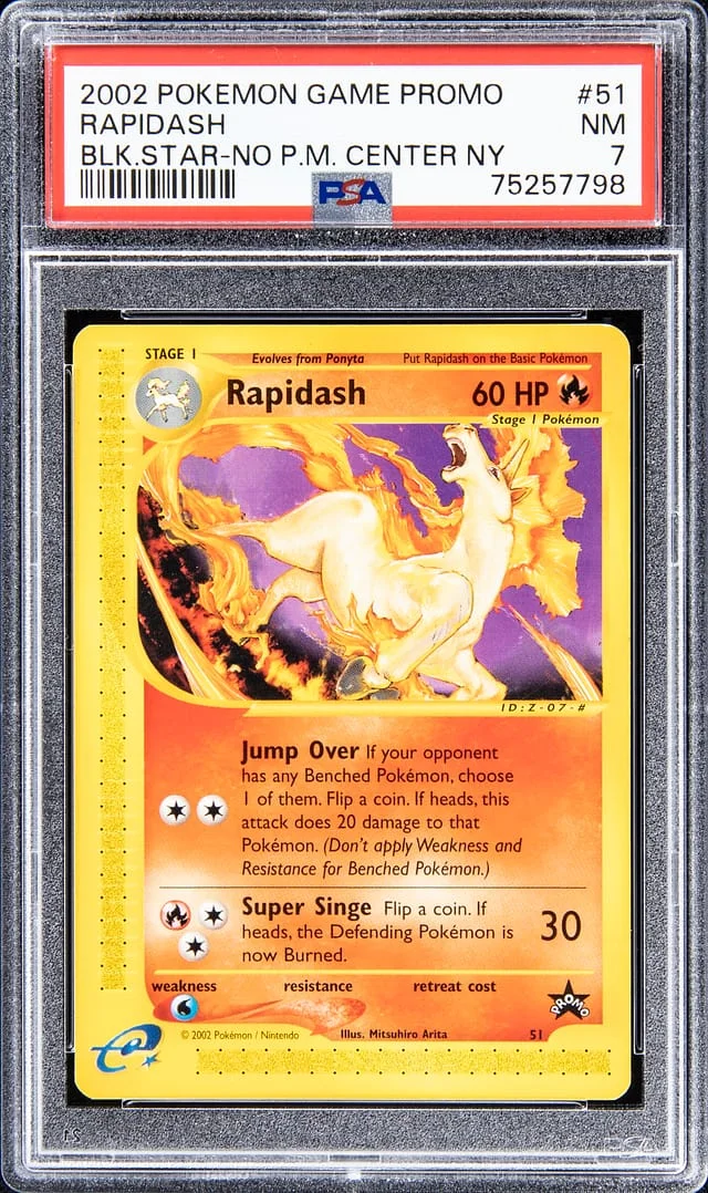 2002 Pokemon Game Promo Black Star - NO P.M Center NY Rapidash #51 card image