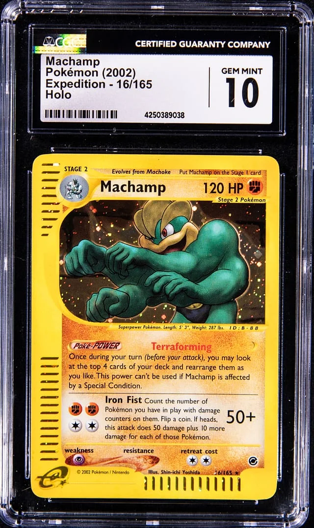 2002 Pokemon Holofoil - Expedition Machamp #16 card image