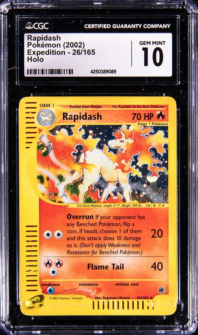 2002 Pokemon Holofoil - Expedition Rapidash #26 card image