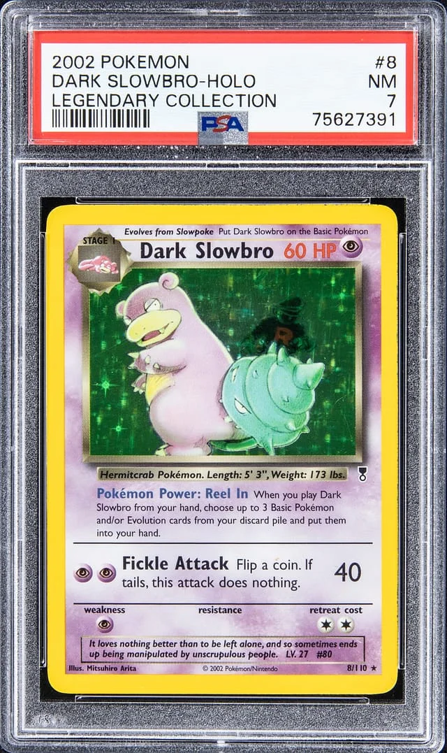 2002 Pokemon Holofoil - Legendary Collection Dark Slowbro #8 card image
