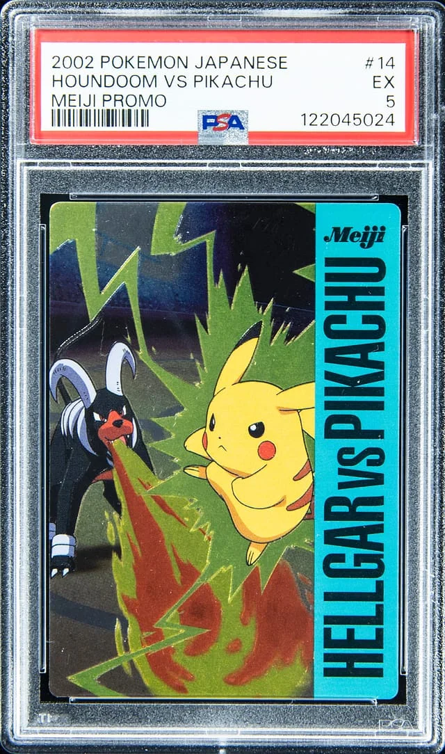 2002 Pokemon Japanese Meiji Promo Houndoom vs Pikachu #14 card image