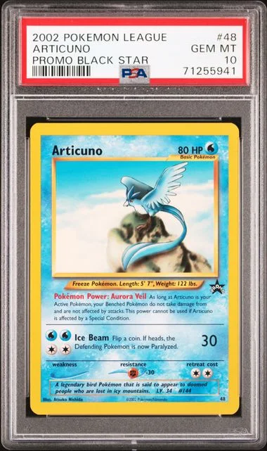 2002 Pokemon League Black Star Promo Articuno #48 card image