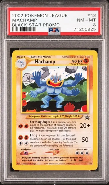 2002 Pokemon League Black Star Promo Machamp #43 card image