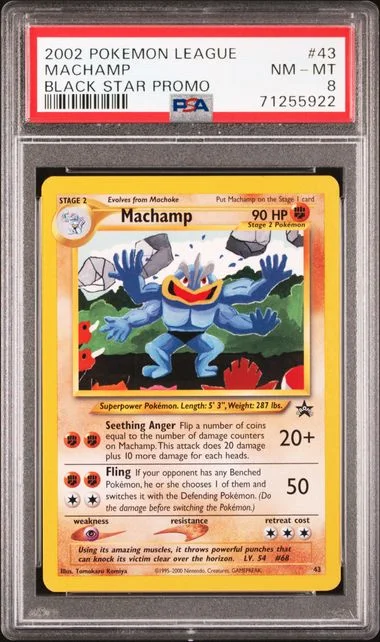 2002 Pokemon League Promo Black Star Machamp #43 card image