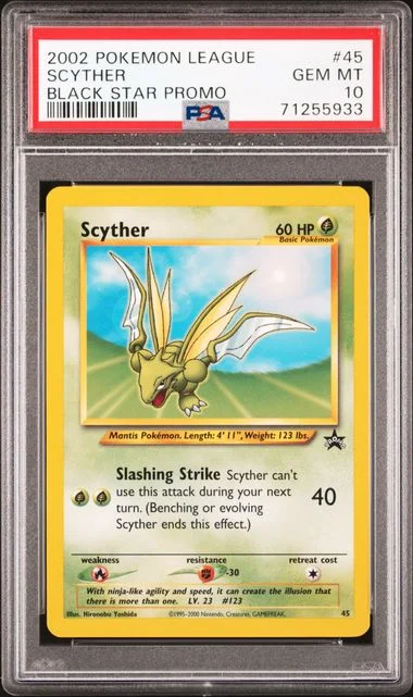 2002 Pokemon League Promo Black Star Scyther #45 card image