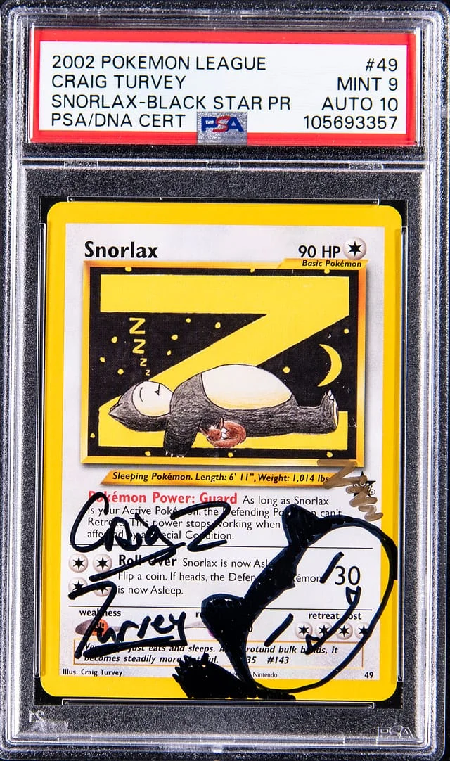 2002 Pokemon League Snorlax Black Star Promo Craig Turvey #49 card image
