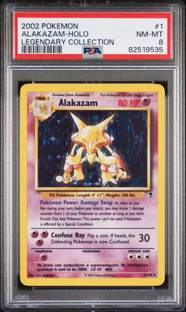2002 Pokemon Legendary Collection Alakazam-Holo #1 card image