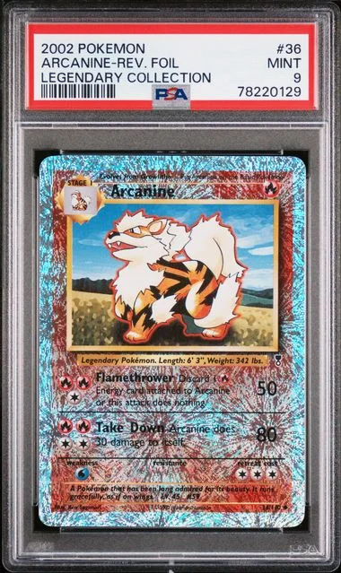 2002 Pokemon Legendary Collection Arcanine-Reverse #36 card image