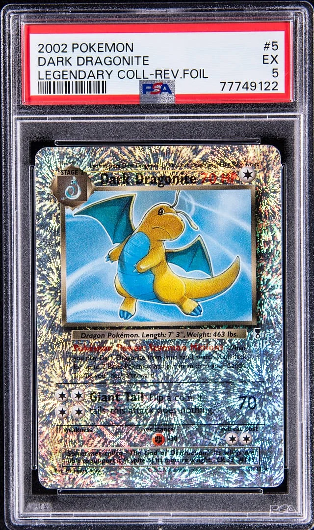 2002 Pokemon Legendary Collection Dark Dragonite-Reverse #5 card image