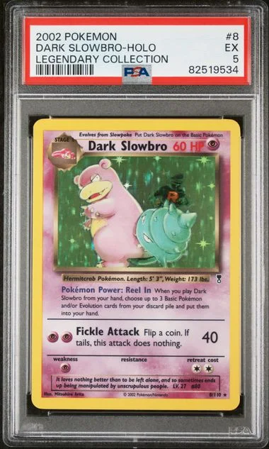 2002 Pokemon Legendary Collection Dark Slowbro-Holo #8 card image