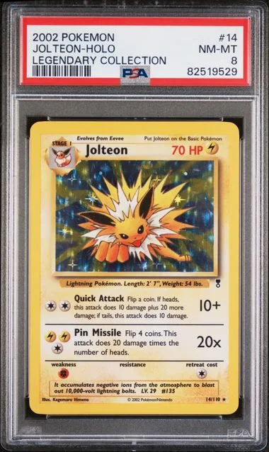 2002 Pokemon Legendary Collection Jolteon-Holo #14 card image