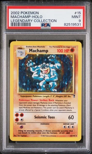 2002 Pokemon Legendary Collection Machamp-Holo #15 card image
