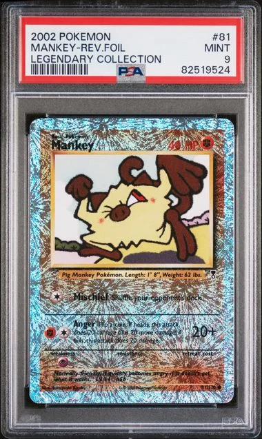 2002 Pokemon Legendary Collection Mankey-Reverse #81 card image