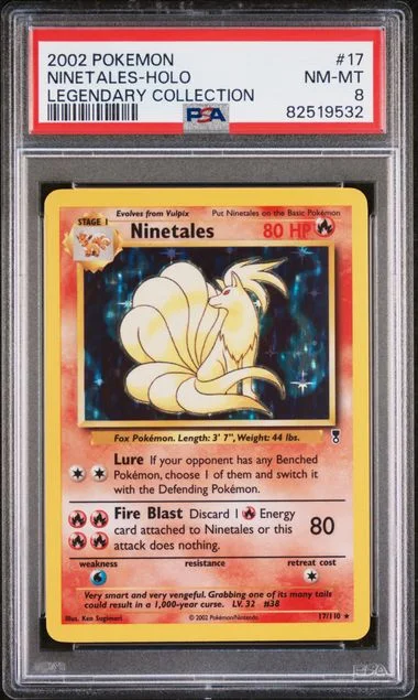 2002 Pokemon Legendary Collection Ninetales-Holo #17 card image