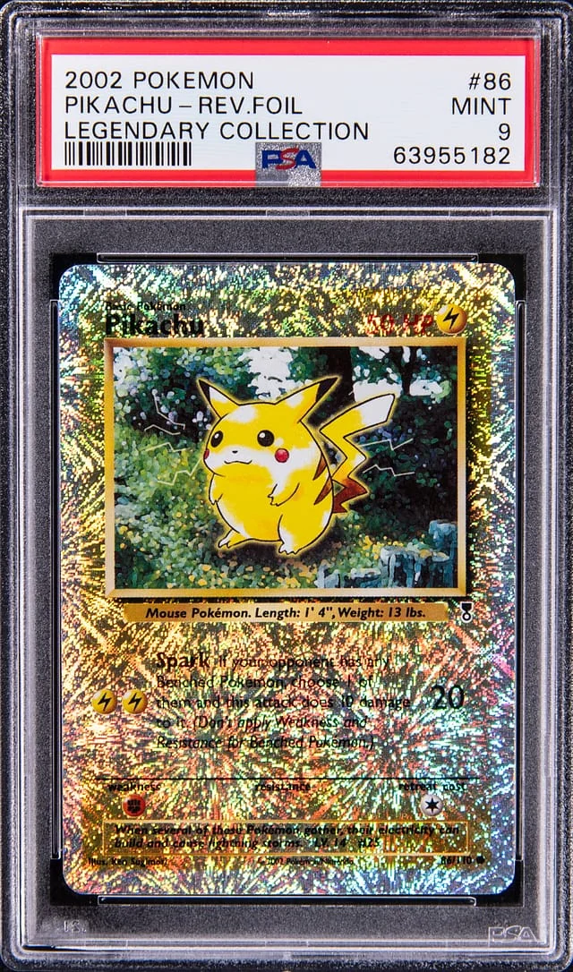 2002 Pokemon Legendary Collection Pikachu, Reverse #86 card image