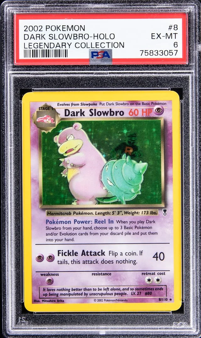 2002 Pokemon Legendary Collection Rare Holofoil Dark Slowbro #8 card image