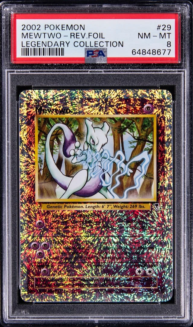 2002 Pokemon Legendary Collection Rare Reverse Holofil Mewtwo #29 card image