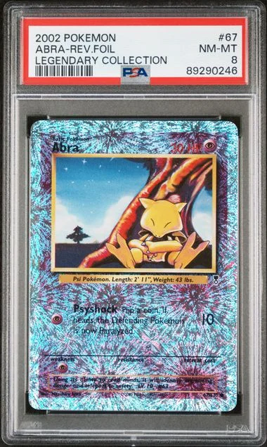 2002 Pokemon Legendary Collection Reverse Card Abra #67 card image