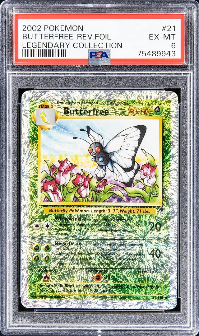 2002 Pokemon Legendary Collection - Reverse Foil Butterfree #21 card image
