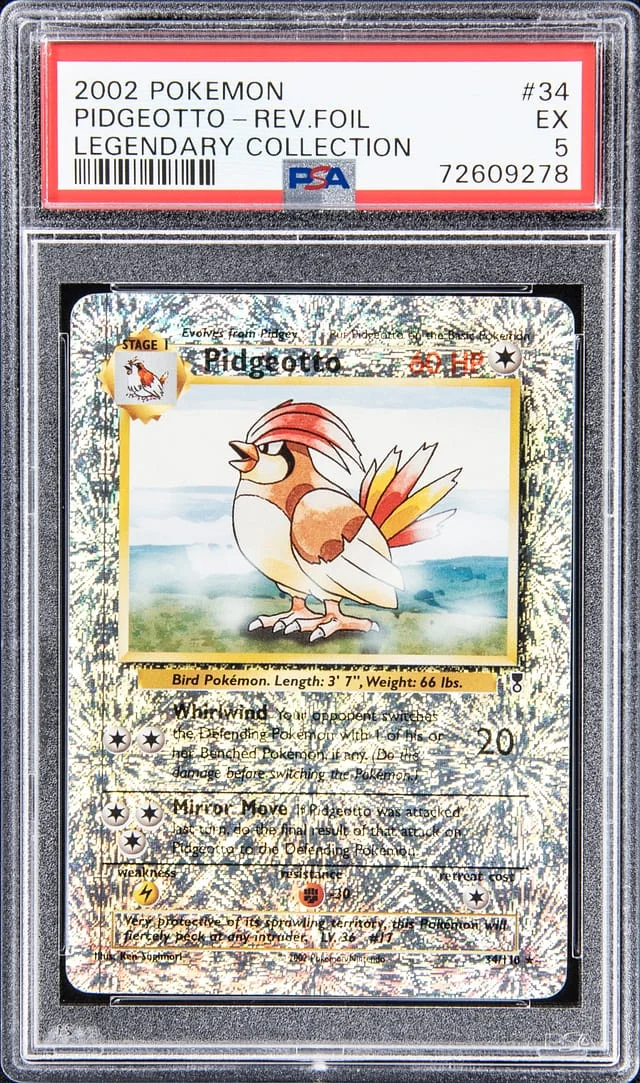 2002 Pokemon Legendary Collection - Reverse Foil Pigeotto #34 card image