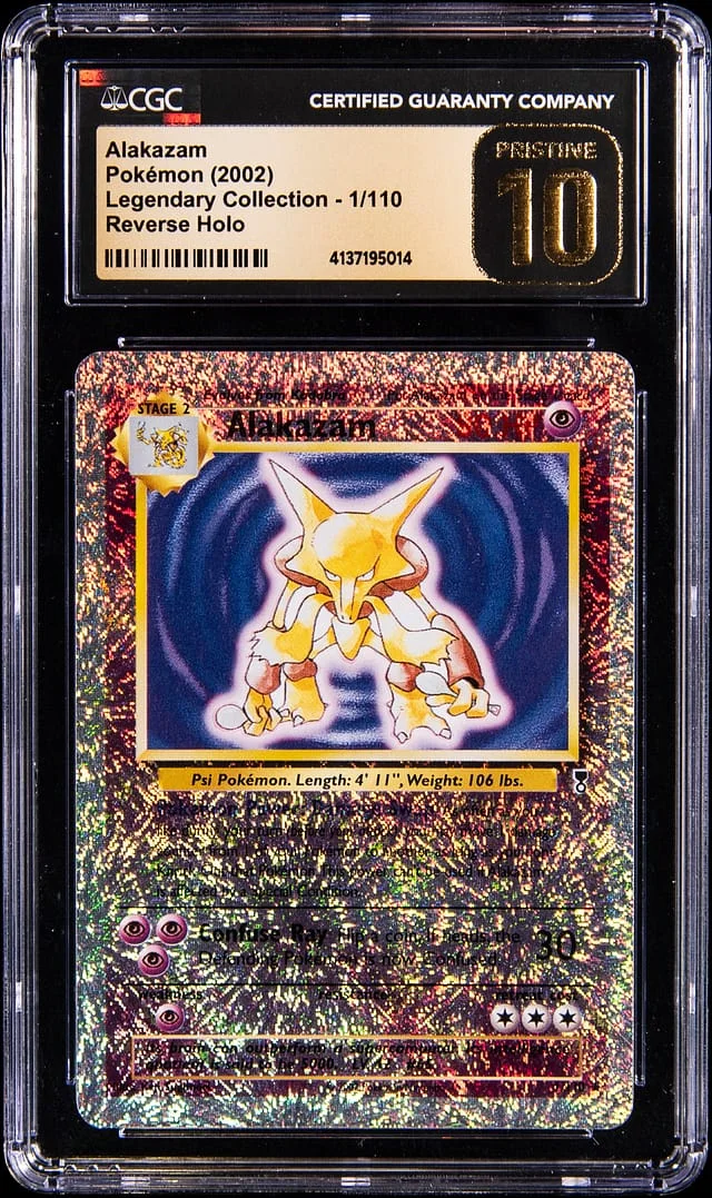 2002 Pokemon Legendary Collection Reverse Holo Alakazam #1 card image