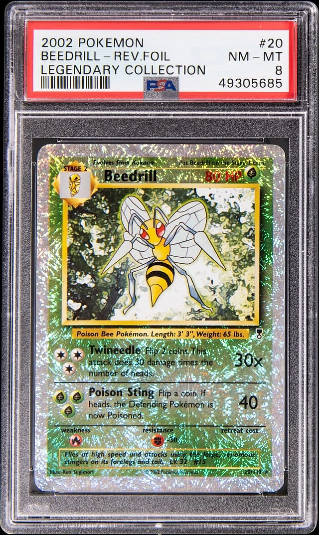 2002 Pokemon Legendary Collection Reverse Holo Beedrill #20 card image