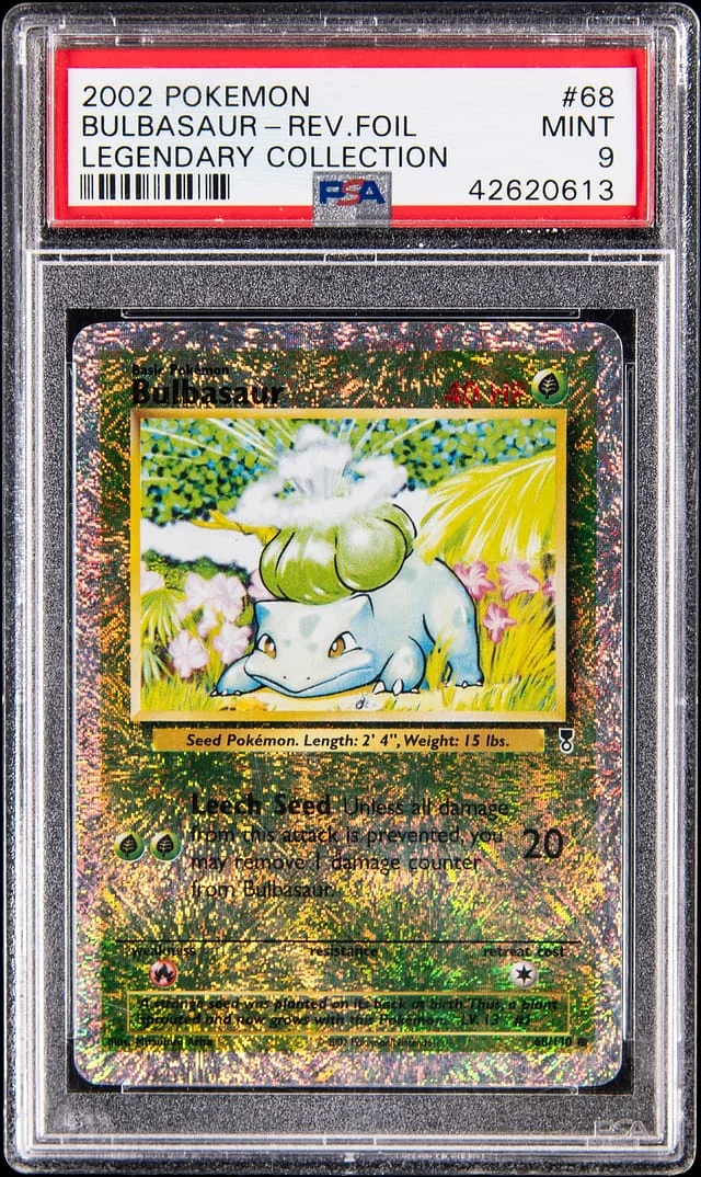 2002 Pokemon Legendary Collection Reverse Holo Bulbasaur #68 card image