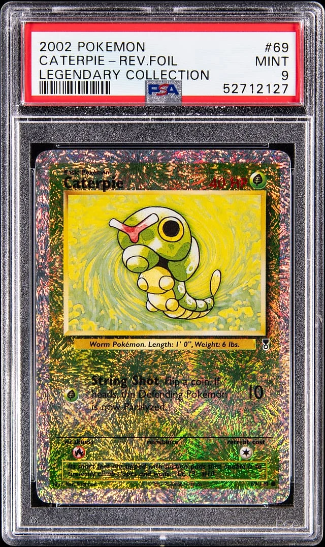2002 Pokemon Legendary Collection Reverse Holo Caterpie #69 card image