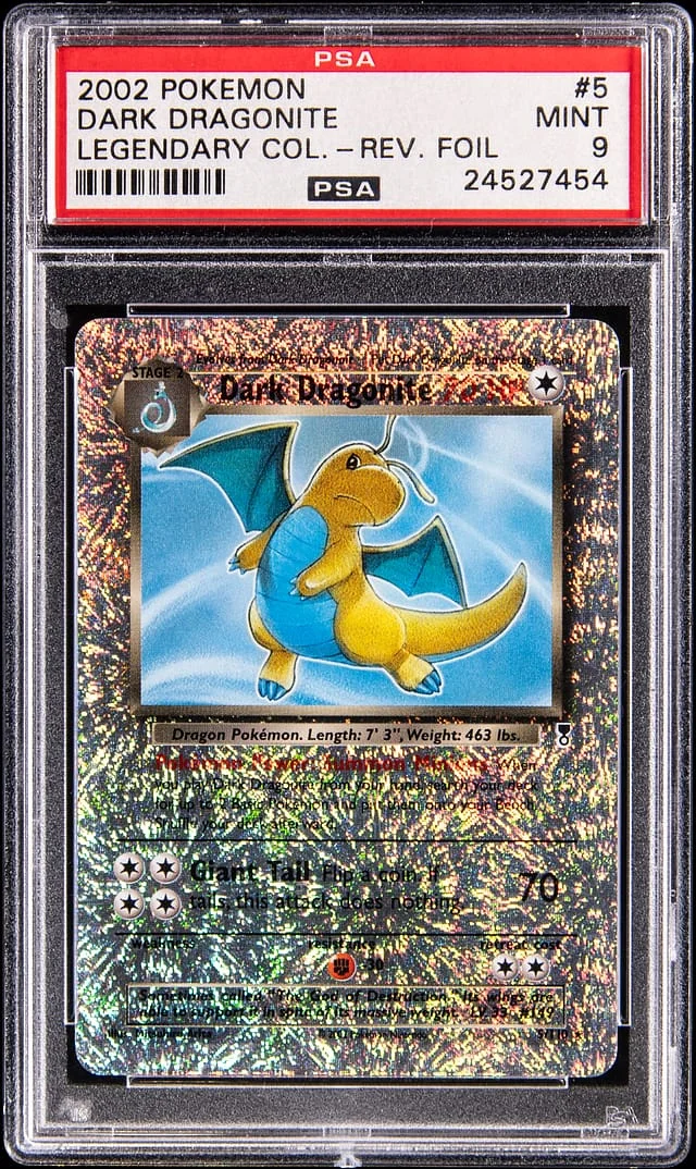 2002 Pokemon Legendary Collection Reverse Holo Dark Dragonite #5 card image